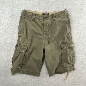 Abercrombie Fitch Shorts Mens 30 Cargo Baggy Paratrooper Y2K Drawstring Vintage